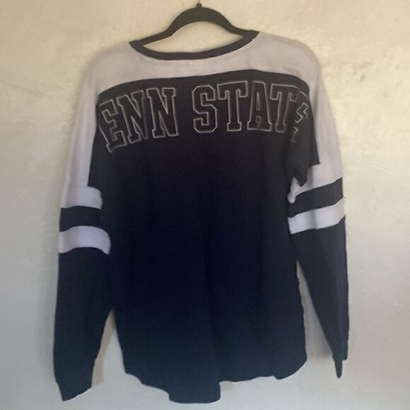 Penn State + PINK Victoria’s Secret Women’s Blue and White Pullover Sz Large - Picture 2 of 7